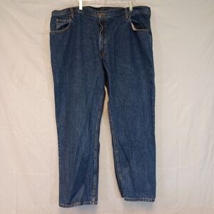 Key Mens‎ 46x30 Jeans Relaxed Fit Denim Blue 100% Cotton Workwear Farm